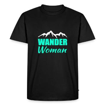 Randonner Woman Randonnée - T-shirt Premium bio Homme - noir - Devant - Nico (187cm)