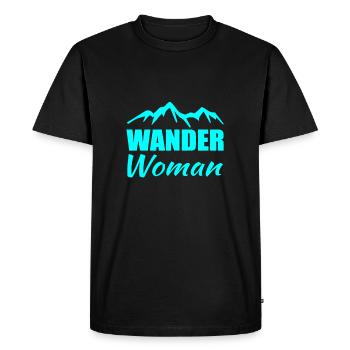 Randonner Woman Randonnée - T-shirt Premium bio Homme - noir - Devant - Nico (187cm)