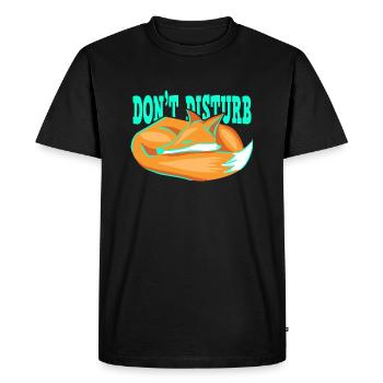 Renard animal S’il vous plaît ne pas déranger dormir - T-shirt Premium bio Homme - noir - Devant - Nico (187cm)