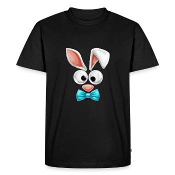Easter Happy Easter Easter Egg Ears - Men's Premium Organic T-Shirt - black - Front - Nico (187cm)