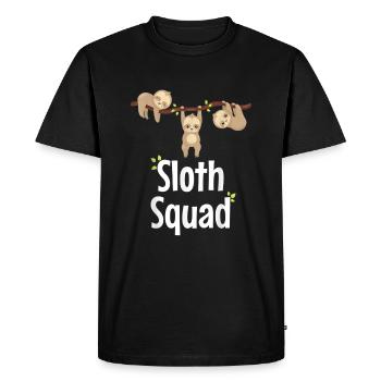 Paresseux Gang Squad - T-shirt Premium bio Homme - noir - Devant - Nico (187cm)