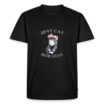 Fête des Mères Chats Maman Maman Maman Cat Maman - T-shirt Premium bio Homme - noir - Devant - Nico (187cm)