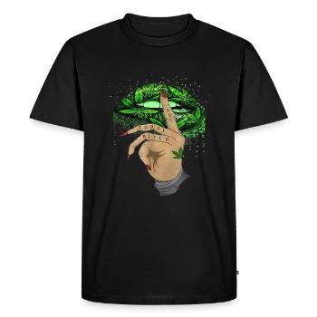 Cannabis chanvre THC 420 - T-shirt Premium bio Homme - noir - Devant - Nico (187cm)