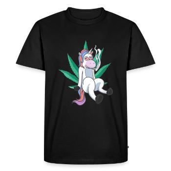 Cannabis chanvre THC 420 - T-shirt Premium bio Homme - noir - Devant - Nico (187cm)