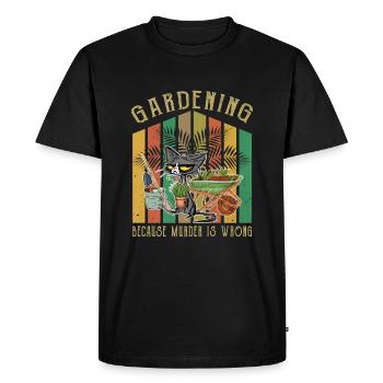 Garden gardener gardening - Men's Premium Organic T-Shirt - black - Front - Nico (187cm)