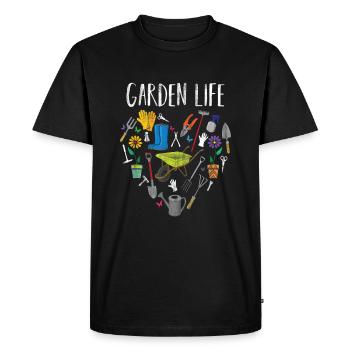 Garden gardener gardening - Men's Premium Organic T-Shirt - black - Front - Nico (187cm)