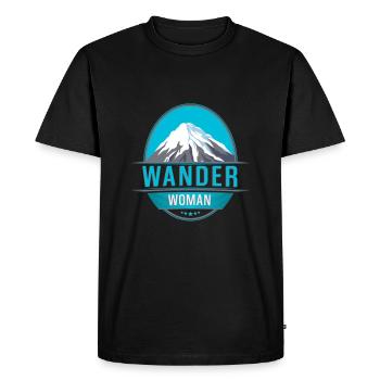 Randonner Woman Randonnée - T-shirt Premium bio Homme - noir - Devant - Nico (187cm)