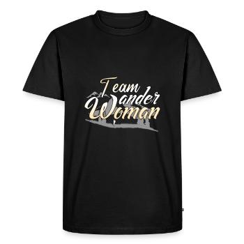 Randonner Woman Randonnée - T-shirt Premium bio Homme - noir - Devant - Nico (187cm)