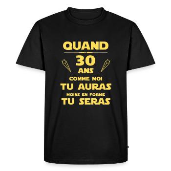 30 ans stars wars anniversaire - T-shirt Premium bio Homme - noir - Devant - Nico (187cm)