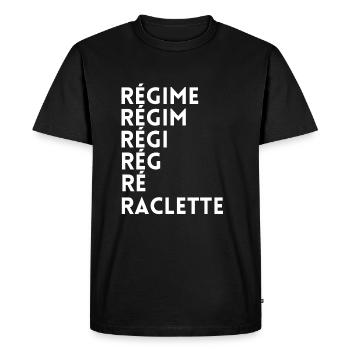 régime raclette humour - T-shirt Premium bio Homme - noir - Devant - Nico (187cm)