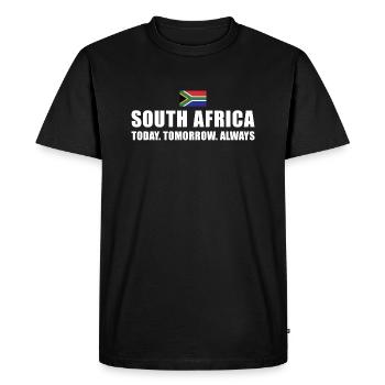 Afrique du Sud Pas de casques Pas de coussinets Afrique du Sud Rugby - T-shirt Premium bio Homme - noir - Devant - Nico (187cm)