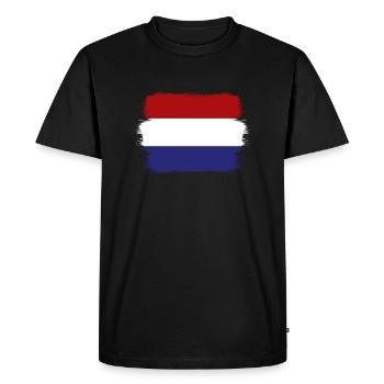 Pays-Bas Drapeau Hollande Drapeau néerlandais - T-shirt Premium bio Homme - noir - Devant - Nico (187cm)