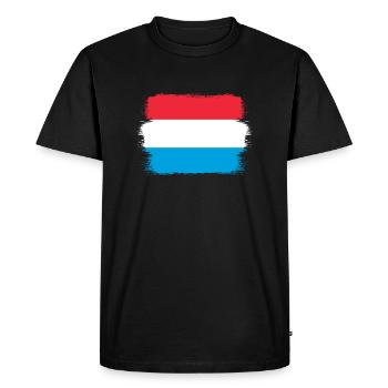 Drapeau luxembourgeois Drapeau luxembourgeois Accueil - T-shirt Premium bio Homme - noir - Devant - Nico (187cm)