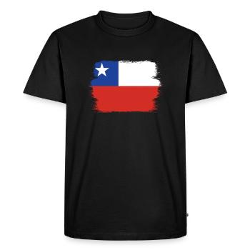 Chili Drapeau Amérique du Sud Drapeau chilien Vintage - T-shirt Premium bio Homme - noir - Devant - Nico (187cm)