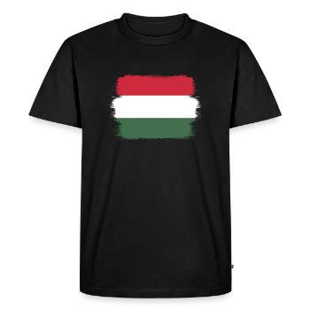 Hungary Flag Hungarian flag Balaton Hungary - Men's Premium Organic T-Shirt - black - Front - Nico (187cm)