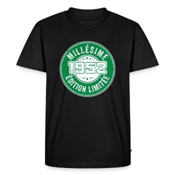 Millésime 1952 | édition limitée - T-shirt Premium bio Homme - noir - Devant - Nico (187cm)