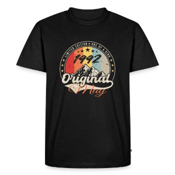May 1992 | Vintage 1992 Anniversary | May 1992 - Men's Premium Organic T-Shirt - black - Front - Nico (187cm)