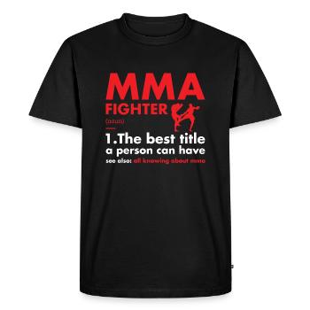 Définition de combattant sportif MMA - T-shirt Premium bio Homme - noir - Devant - Nico (187cm)