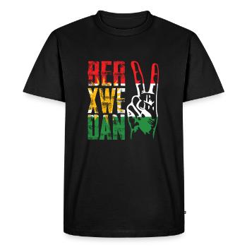 berxwedan - Männer Premium Bio T-Shirt - Schwarz - Vorne - Nico (187cm)