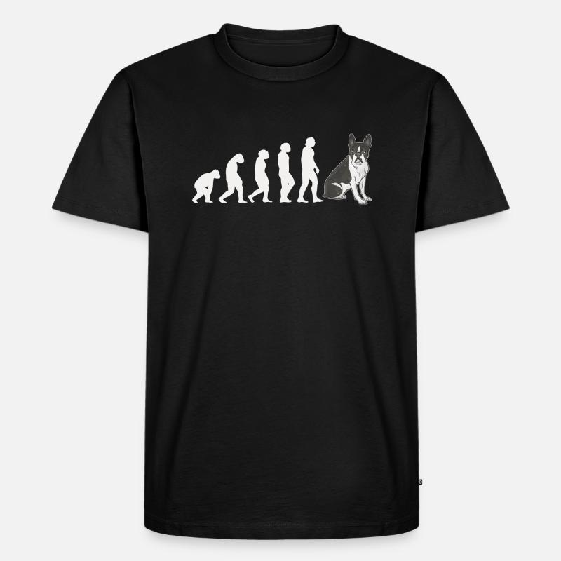 Evolution Boston Terrier - Men's Premium Organic T-Shirt - black