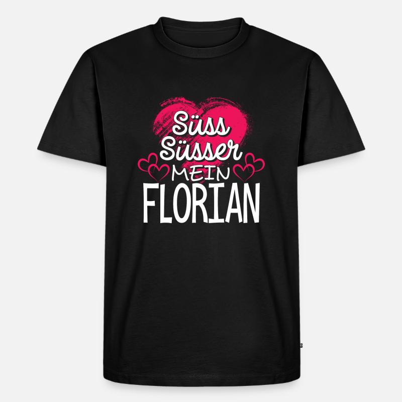 FLORIAN - süss - Männer Premium Bio T-Shirt - Schwarz