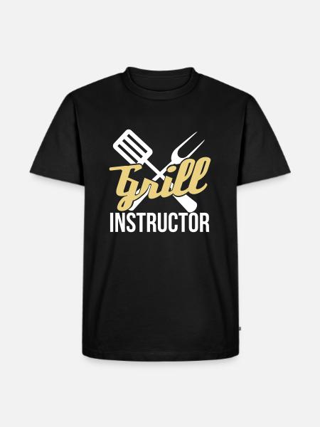 Grill Instructor - Männer Premium Bio T-Shirt - Schwarz