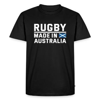 Rugby Made In Scotland Rugby - T-shirt Premium bio Homme - noir - Devant - Nico (187cm)