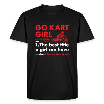 Sport Girl Définition Go Kart - T-shirt Premium bio Homme - noir - Devant - Nico (187cm)