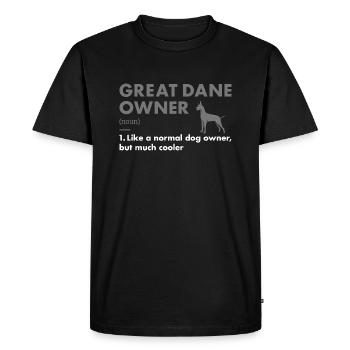 Great Dane Owner Definition - Men's Premium Organic T-Shirt - black - Front - Nico (187cm)
