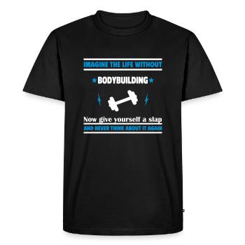 Imaginez une vie sans entraînement musculaire - T-shirt Premium bio Homme - noir - Devant - Nico (187cm)