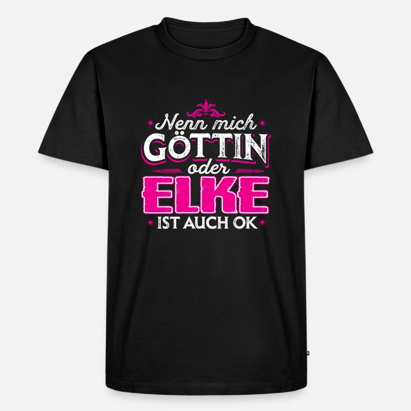 ELKE - Göttin - Männer Premium Bio T-Shirt - Schwarz