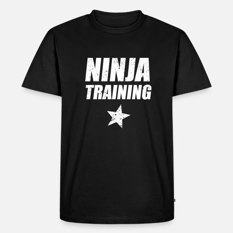 Ninja Warrior - Ninja Training - Männer Premium Bio T-Shirt - Schwarz