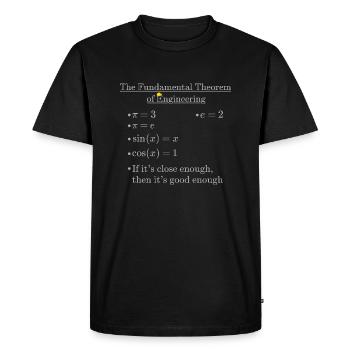 Théorème fondamental de la lumière d'ingénierie - T-shirt Premium bio Homme - noir - Devant - Nico (187cm)