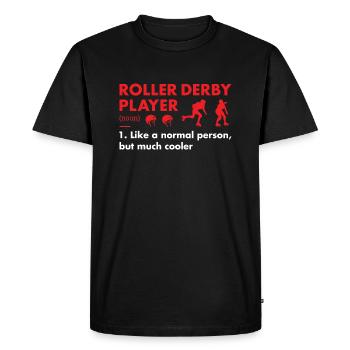 Sport Player Definition Roller Derby - Men's Premium Organic T-Shirt - black - Front - Nico (187cm)