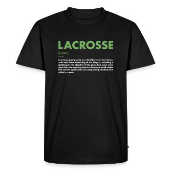 Définition du sport crosse - T-shirt Premium bio Homme - noir - Devant - Nico (187cm)