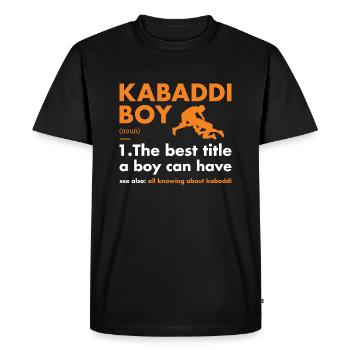 Sport Boy Définition Kabaddi - T-shirt Premium bio Homme - noir - Devant - Nico (187cm)