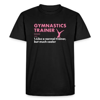 Coach sportif Gymnastique - T-shirt Premium bio Homme - noir - Devant - Nico (187cm)