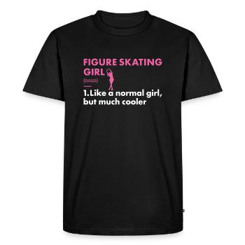 Sport Fille Patinage Artistique - T-shirt Premium bio Homme - noir - Devant - Nico (187cm)