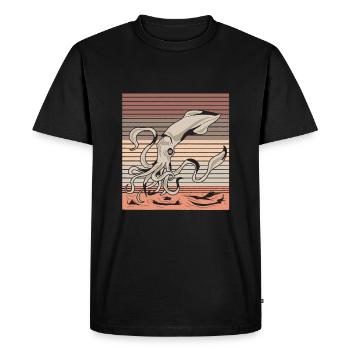 calamar - T-shirt Premium bio Homme - noir - Devant - Nico (187cm)