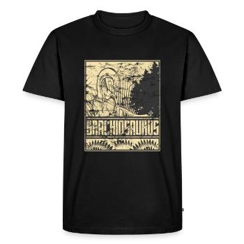 Brachiosaures dinosaures dinosaures herbivores - T-shirt Premium bio Homme - noir - Devant - Nico (187cm)