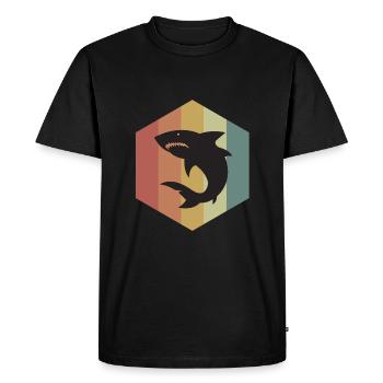 Shark sharks sea animal marine life - Men's Premium Organic T-Shirt - black - Front - Nico (187cm)