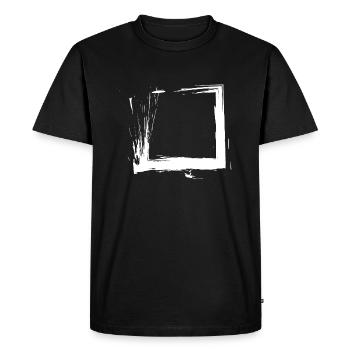 Viereck Quadrat Design Buerste Variante 1 - Men's Premium Organic T-Shirt - black - Front - Nico (187cm)