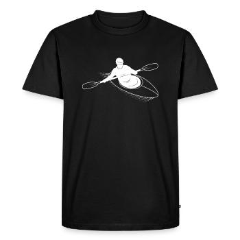 Kayak d’eau vive Kayak d’eau vive Kayak d’eau vive - T-shirt Premium bio Homme - noir - Devant - Nico (187cm)