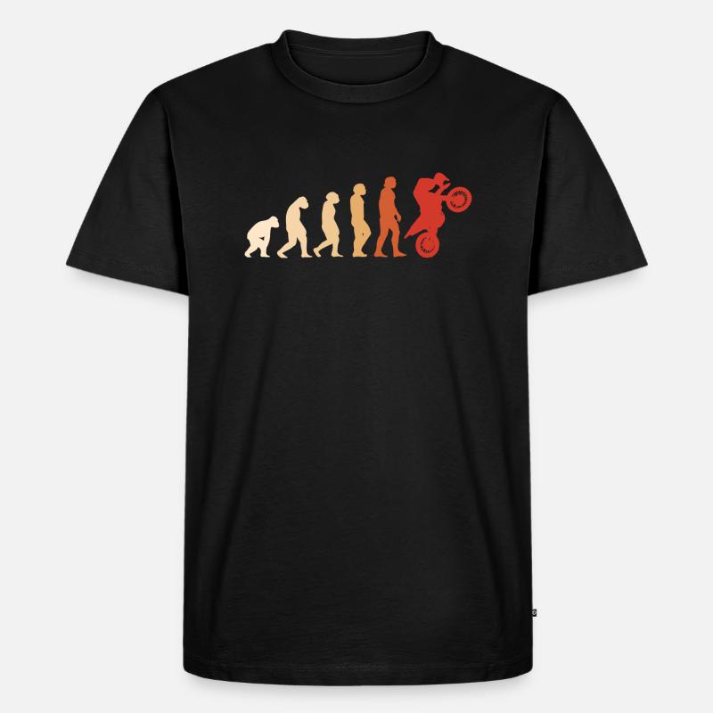 Sport Evolution Motocross - Männer Premium Bio T-Shirt - Schwarz