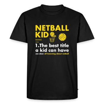 Sport Kid Définition Netball - T-shirt Premium bio Homme - noir - Devant - Nico (187cm)