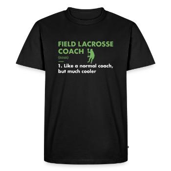 Sport Coach Definition Field Lacrosse - Männer Premium Bio T-Shirt - Schwarz - Vorne - Nico (187cm)