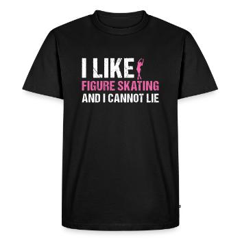 Sport J’aime le patinage artistique - T-shirt Premium bio Homme - noir - Devant - Nico (187cm)