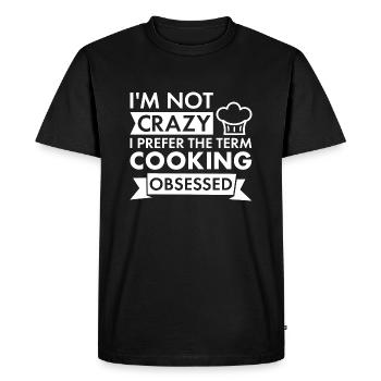 Cuisinier Je ne suis pas fou de cuisine - T-shirt Premium bio Homme - noir - Devant - Nico (187cm)