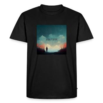 Loneliness - Lonely Man - Men's Premium Organic T-Shirt - black - Front - Nico (187cm)