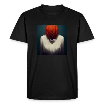 Honte Schande - T-shirt Premium bio Homme - noir - Devant - Nico (187cm)
